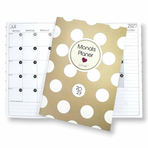 SinnWunder® 2027 Premium Monatskalender, Monatsplaner als Heft für die Handtasche – Din A5