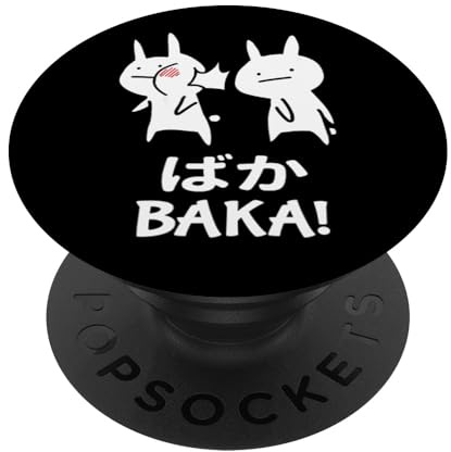 PopSockets Japan Baka Rabbit Ohrfeigen Anime und Manga PopSockets PopGrip: Ausziehbarer Sockel und Griff für Handys/Tablets mit Tauschbarem Top