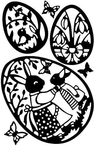 Ideen mit Herz Stanzschablonen, Ostereier & Schmetterlinge, 6 Stück