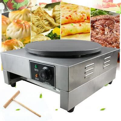 3 kW CrêPe pannkaksmaskin enhet crêpe järn rostfritt stål panna omelett wrap 40 cm crêpe Maker elektrisk värmeplatta kommersiell elektrisk bakning pannkaksmaskin kokplatta kokplatta kokplatta