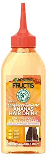Garnier Fructis Lamellenspülung Hair Food Ananas, für Glanz bei langem und stumpfem Haar, Formel mit 97% Inhaltsstoffen natürlichen Ursprungs, 200 ml