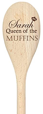 Cuillère en bois personnalisée « Queen of the Muffins »