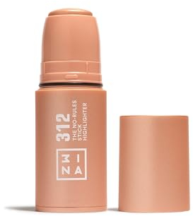 3INA MAKEUP - The No - Rules Stick Highlighter 312 - Iluminador en Barra Rosa dorado Iluminador Facial 3 en 1 Mejillas Labios y Ojos con Acabado Natural- Vegan - Cruelty Free