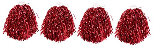 Garneck 2 Paar Rote Und Weiße Bommeln Grüne Pompons Pommes Jubeln Jubel Poms Cheerleader-Pompons Rocker Blitz Kleinkind