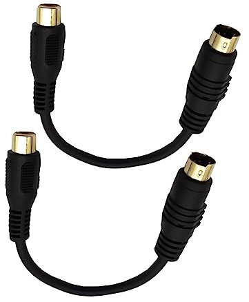 Traovien Câble S-Vidéo vers RCA plaqué or – 15 cm (4 broches mâle vers RCA femelle)