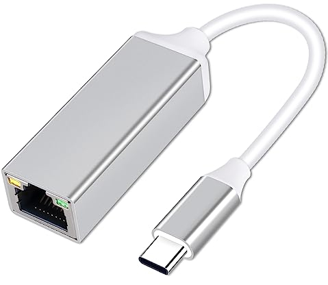 Seminer USB C auf Ethernet Adapter, Typ-C auf RJ45 Gigabit Ethernet LAN Netzwerkadapter Kompatibel mit MacBook Pro 2019/2018/2017, MacBook Air und mehr