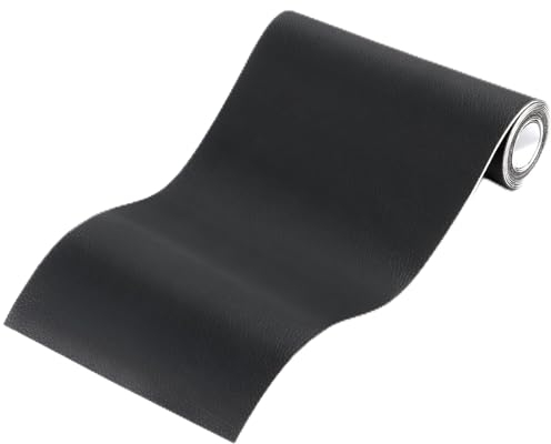 Vinabo Pelle Adesiva per Riparazioni 40 x 150 cm, Similpelle Adesiva, Toppe per Riparazione Autoadesive in Pelle PU, Ecopelle Adesiva Tappezzeria, Sedile Auto, Divano, Mobili-Nero