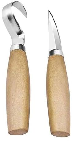 Set di scalpelli Set di strumenti for coltelli da intaglio del legno for principianti, include coltello a uncino da intaglio con coltello da intaglio con custodia protettiva for trucioli Artisti