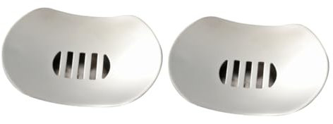 Amosfun 2pcs Stainless Steel Soap Dish Lid Draining Soap Holder Double Layer Ideal for Kitchen Bathroom