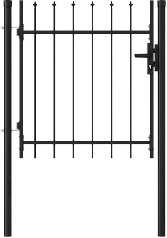 Rantry Zauntor Einzelflügel mit Speerspitzen Stahl 1 x 1 m Schwarz Model146032