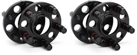 Auto Distanzscheiben 4Stück Geschmiedetes Aluminium 15mm 5x120mm Hubcentric Spurverbreiterungen CB 72,56mm Radmuttern M12 * 1,5 Bolzen Für E36 E82 E88 Z3 M3 M5 Spurverbreiterungen (Size : Full black