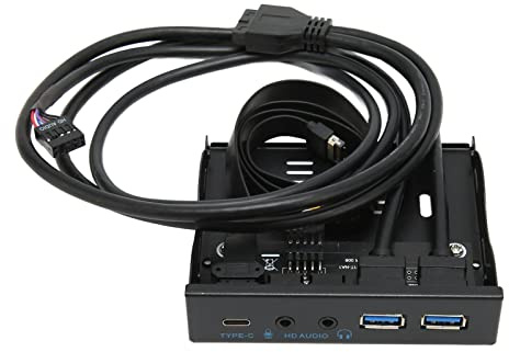 USB 3.2-Hub an der Vorderseite, TYP C, 2xUSB3.0, Audio, Eisengehäuse, für 32/64BIT, Unterstützt TYP E, USB3.0 20Pin, USB2.0 9PIN Motherboard, 3,5-Zoll-Gehäuse