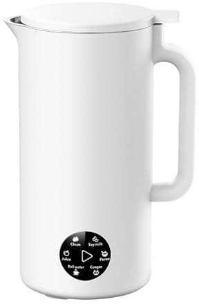 Soy Milk Maker, 350mL Juicer Soy Milk Maker with Stainless Steel Blade, Multi-Function Pot Mixer for Rice/Nuts/Vegetables and Fruits,White