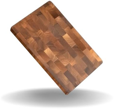Messerglück Tagliere di alta qualità in legno massello di acacia – Legno antibatterico e lavabile in lavastoviglie – Tagliere da cucina ideale per cuochi hobby e professionisti – 32,5 x 22,5 x 1,5 cm