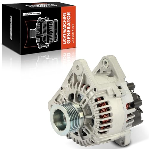 Frankberg Lichtmaschine Generator 2-Polig 8200323126 | Kompatibel mit Scénic II JM0/1, Logan MCV KS, M.e.g.a.n.e II Kasten/Kombi KM, Grand Scénic II JM0/1, Logan I LS
