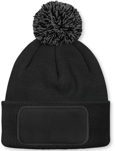 Prozente Momente Beanie mit Bommel | Strickmütze | Wollmütze | Beanie mit Druck | lustige Sprüche | Apres-Ski | Winter | Schwarz