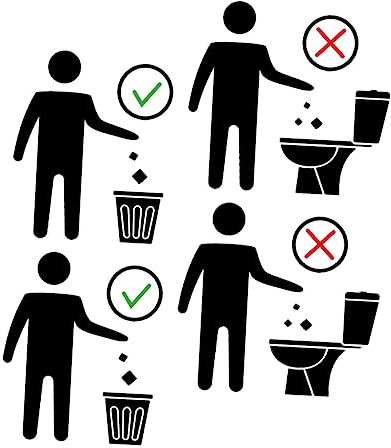 TINEASUR 2fogli Adesivi Per Wc Autoadesivi Segnaletica Bagno Per Sedile Wc Resistenti e Facili Da Applicare Per Pareti Lisce in Scuole e Supermercati