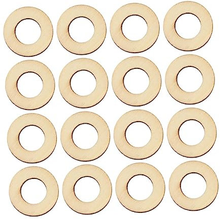 TOKIDNY 200st Holzspäne in Runder Form Blumenreifen- Reifen Für Makramee Handwerkliche Verbindungsringe Stickrahmen Treibholz Zum Basteln Reifen Zum Basteln Diy Hölzern