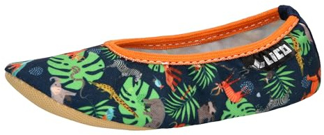 Lico Unisex Kinder G1 Gymnastikschuhe, Marine Orange, 27 EU