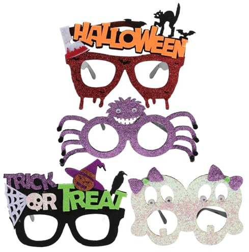 MAGICLULU 1 Satz Halloween-partybrille Halloween-dekorationen Party-gunst-gläser Gruselige Brille Dekoration Party e Lustige e -sonnene Gefühlt 4 Stück