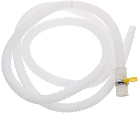 Mikikit Air Conditioner Drain Hose Extension 3-Meter Flexible Portable Ac Unit Drain Tube with Stainless Steel Clamp, Outdoor Thickened Condensate Soft Pipe for Washing Machine Replacement