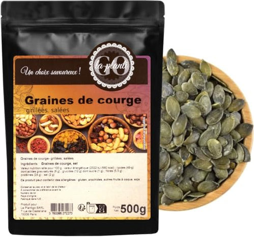 Graines de courge grillées salées 500 g - LA PLANTIGO