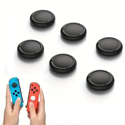TECHZOCO Cubierta Joystick Switch, Grips para Joystick, Fundas para thumbstick, Tapas para Pulgares de Switch, Joystick Thumb Stick, Compatible con Nintendo, Silicona, 3 Pares