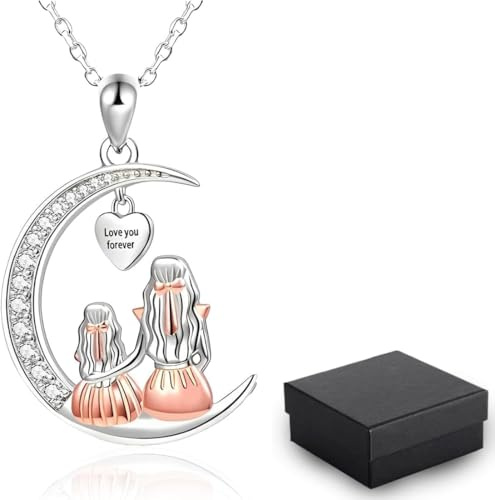 KUMSODE Colliers pour femme,collier de filles,Collier parent-enfant mère et fille, bijoux cadeau fête des mères, cadeau bijoux pour femmes et filles, cadeaux de fête des mères