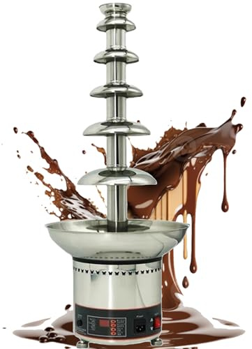 Máquina de fusión de chocolate para fondue de 4/5/6/7 niveles,Fuente De Chocolate Eléctrica Con Effecto Cascada, función para mantener el chocolate caliente,Fuente de Fondue de Chocolate ,6Tier