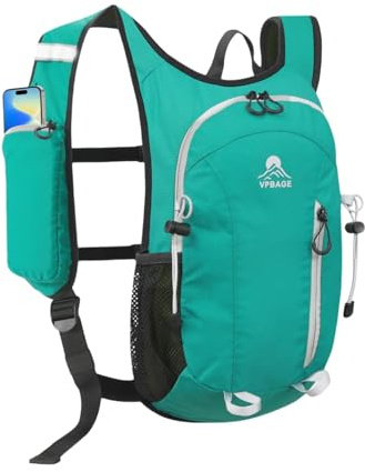 VPBAGE Small Hiking Backpack with Front Phone Holder, Packable Back pack with Chest and Waist Strap