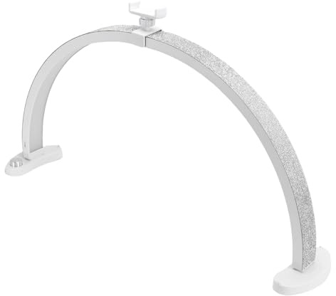 BAFOVY Half Moon Nail Skrivbordslampa, 40W LED Arch Nail Tech Light med Telefonhållare och Hopfällbar för Makeup Salon Studio Home 3 Färger 10 Ljusstyrkanivåer (europeiska bestämmelser)