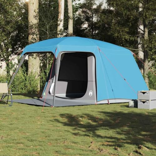 Campingzelt mit Vorzelt, 5 Personen, Blau, Wasserdicht, 185T Polyester, Kuppelzelt für Outdoor Abenteuer