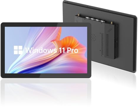 PULIJAZ 27 Inch Industrial PC Touchscreen, IP65, Fanel Touch Screen Monitor Windows11 Pro, for Automation, Kiosi, Monitoring (I3-1215U, 8GB RAM, 128GB SSD)