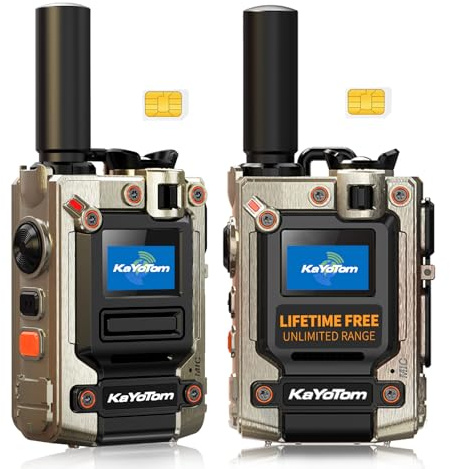 (Lifetime Free) Unlimited Range Walkie Talkies Long Range Global Rapid POC 4G Two Way Radios with Nationwide-PTT Walkie Talkies for Adults,Long Distancefor Truck Fleet,Family,Camping(2-Pack)