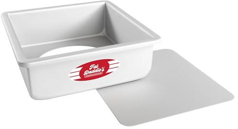 Fat Daddio's PSQCC-883 Square Cheesecake Pan, 8 x 8 x 3 Inch, Silver
