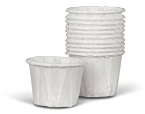 Medline Disposable Paper Soufflé Cups, 3-1/2 oz., Perfect for Medication and Condiment Use, Pack of 2500