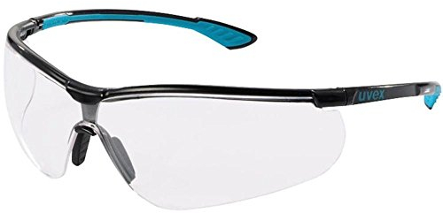 Uvex Sportstyle Safety Glasses Lightweight For Cycling, Running, Sports Or Work (1 Pair, Clear Lens)