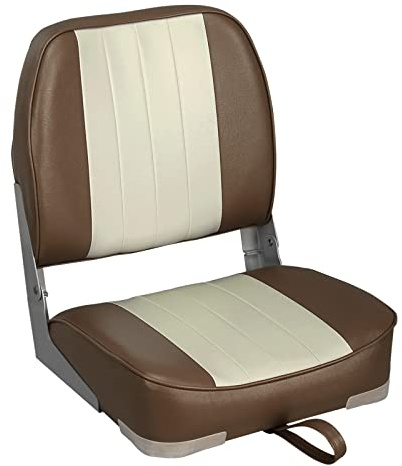 Leader Zubehör New Low Back zusammenklappbar Boot Sitz, braun / weiß