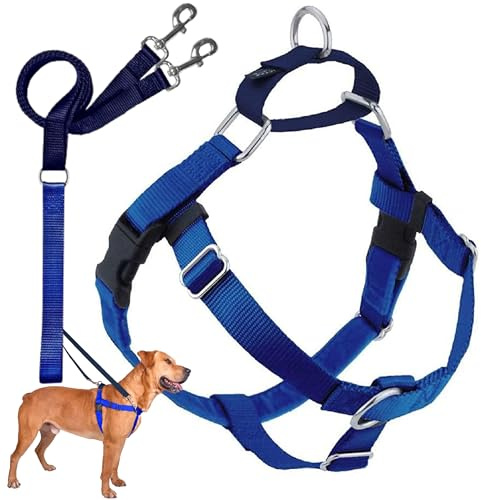 2 Hounds Design Freedom No Pull Dog Harness, justerbar sele och koppel, enkel promenad och bekväm kontroll, passar små, medelstora och stora hundar, solida färger, tillverkad i USA, 2,5 cm (1 tum