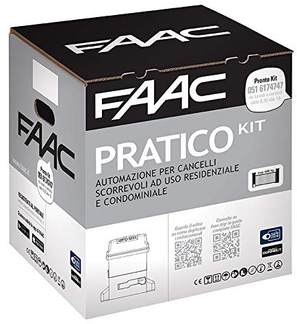 Faac Praktisches Set 746 230 V Automation Cancells Türklinke mit Ölbad für Schiebetore, hohe Belastbarkeit 600 kg 10564944