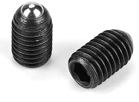 10 stücke M10 Kohlenstoffstahl, Befestigungsteile schrauben Gewinde Kugelfeder Kolben Set Schwarz Innensechskant Federkolben(M10x20)