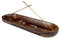 raajsee Hermoso Quemador de Madera marrón Hecho a Mano para Varillas de Incienso – recogedor de Cenizas para el hogar utilidades y Accesorios – Meditación y Yoga 30,5 x 10,16 cm