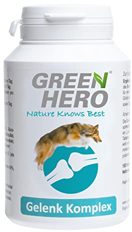 GreenHero Gelenktabletten Hund 100 Stück, Grünlippmuschel, MSM und Teufelskralle, effektiv zur Unterstützung der Beweglichkeit, Gelenk- & Knochenschutz für Hunde, Schmackhaft mit MSM und Teufelskralle