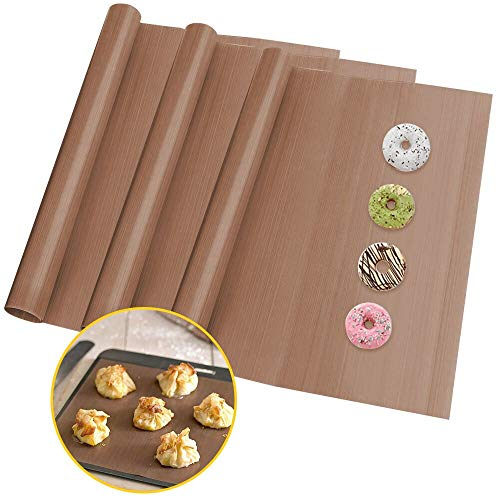 Carta da Forno Riutilizzabile, 3 Pezzi Foglio di Teflon per Pressa a Caldo, Carte da Forno Antiaderenti Riutilizzabili Termoresistenti per Cottura al Forno e Barbecue - 40 x 50 cm Craft Mat
