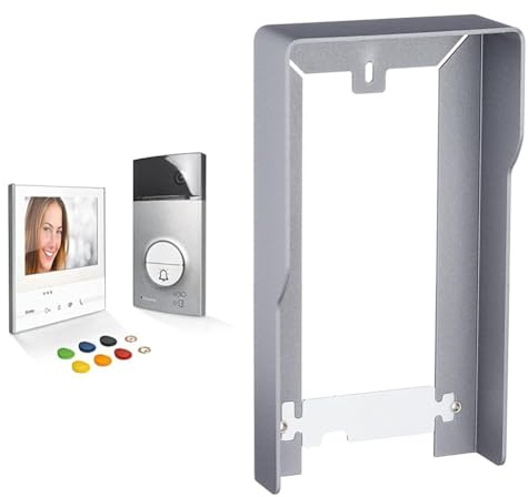 BTicino, Flex ONE 2-Draht Videosprechanlagen WLAN Set & 343051 Türsprechanlagen-Zubehör Regendach Silber, Multicolor