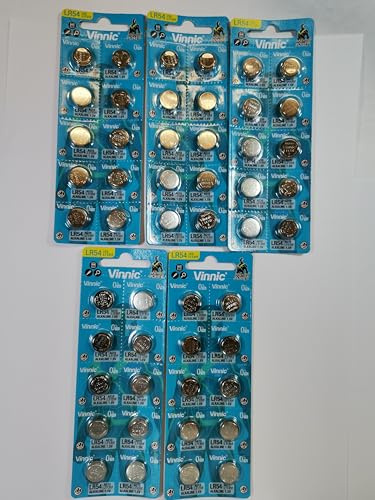 VINNIC 1131F LR54 AG10 Alkaline-Batterien, 1,5 V, Uhr, kein Quecksilber, 50 Stück