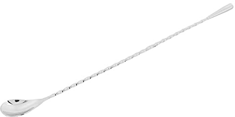 Cikonielf Stirring Spoon,Mixing Spoon Stainless Steel Long Handle Cocktail Bartending Supplies Barware Tool Bar Accessory Mixing Drinks Cocktails (Silver)
