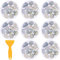 Lot de 8 Autocollants Ronds pour Baignoire, Diamètre 15 cm, Motif Pierre de Bains, Fond de Salle de Bains, Autocollant Avec Grattoir, pour Baignoires Douches