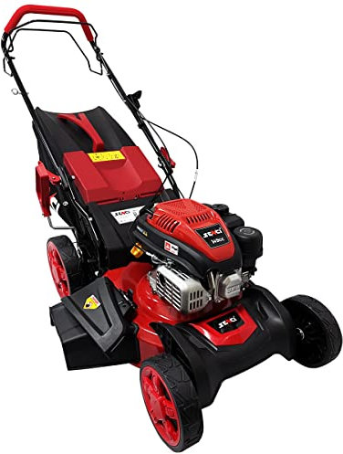 Senci LMB19S57 149cc 482mm Self Propelled Petrol Lawnmower, Red, Black