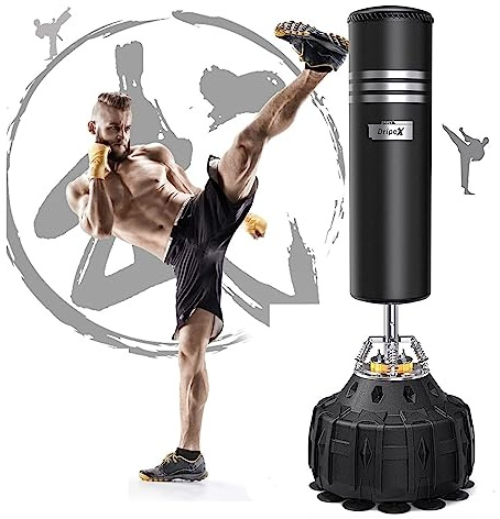 Dripex Sac de Boxe Autoportant Sac de Frappe Adulte sur Pied 178 cm